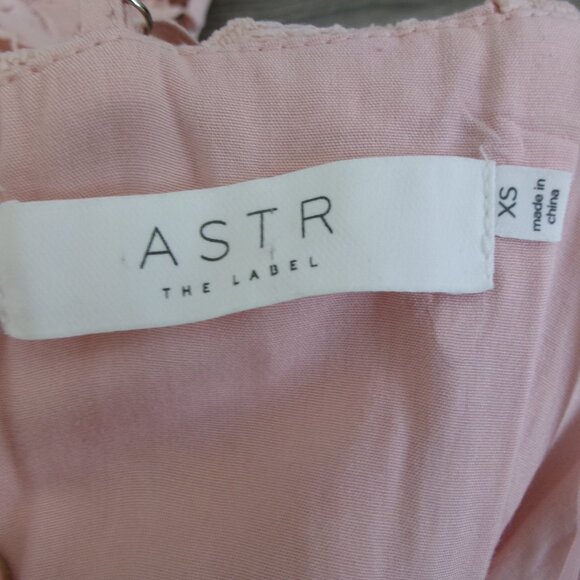 ASTR The Label JOYCE Crochet Lace Midi Dress BLUSH Pink Corset Strappy Back XS - Picture 10 of 11